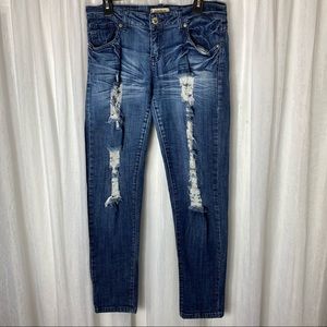 Judy Blue Distressed Denim Straight Leg Jeans